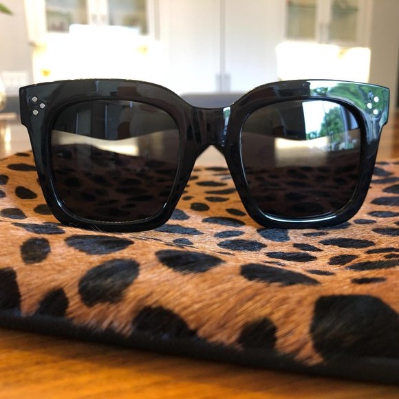 NWOT Black Oversized Unisex Style Fashion Tinted - Picture 8 of 13